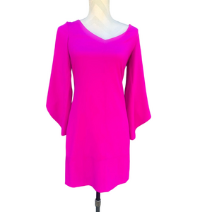 Laundry By Shelli Segal Pink Sheath Dress with Bell Sleeves